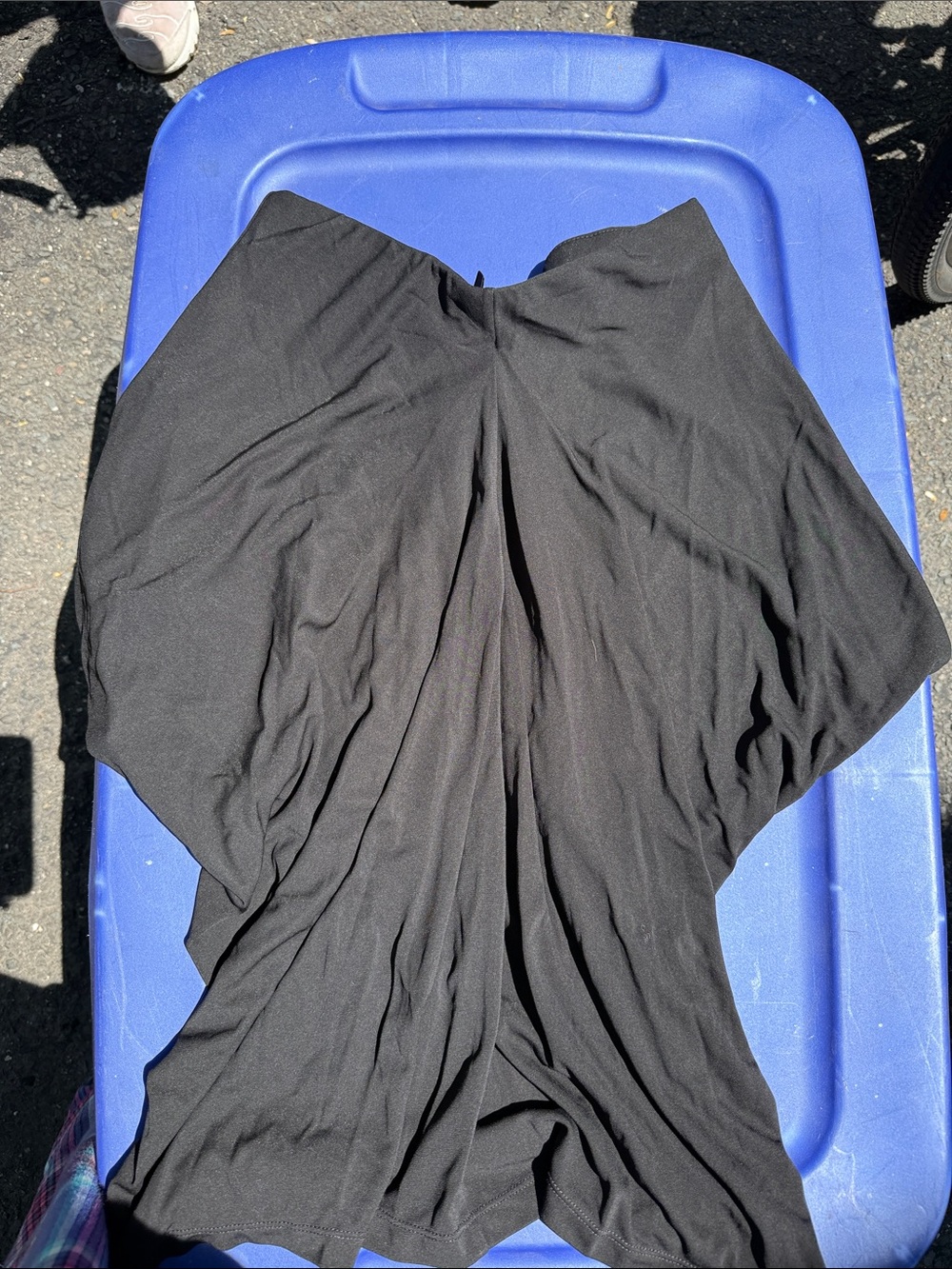 BCBGMaxAzria Black Maxi Skirt with Flowing Panels